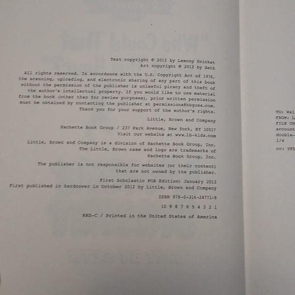 Lemony Snicket Who Could That Be At This Hour Junior Fiction Mystery - Picture 4 of 5